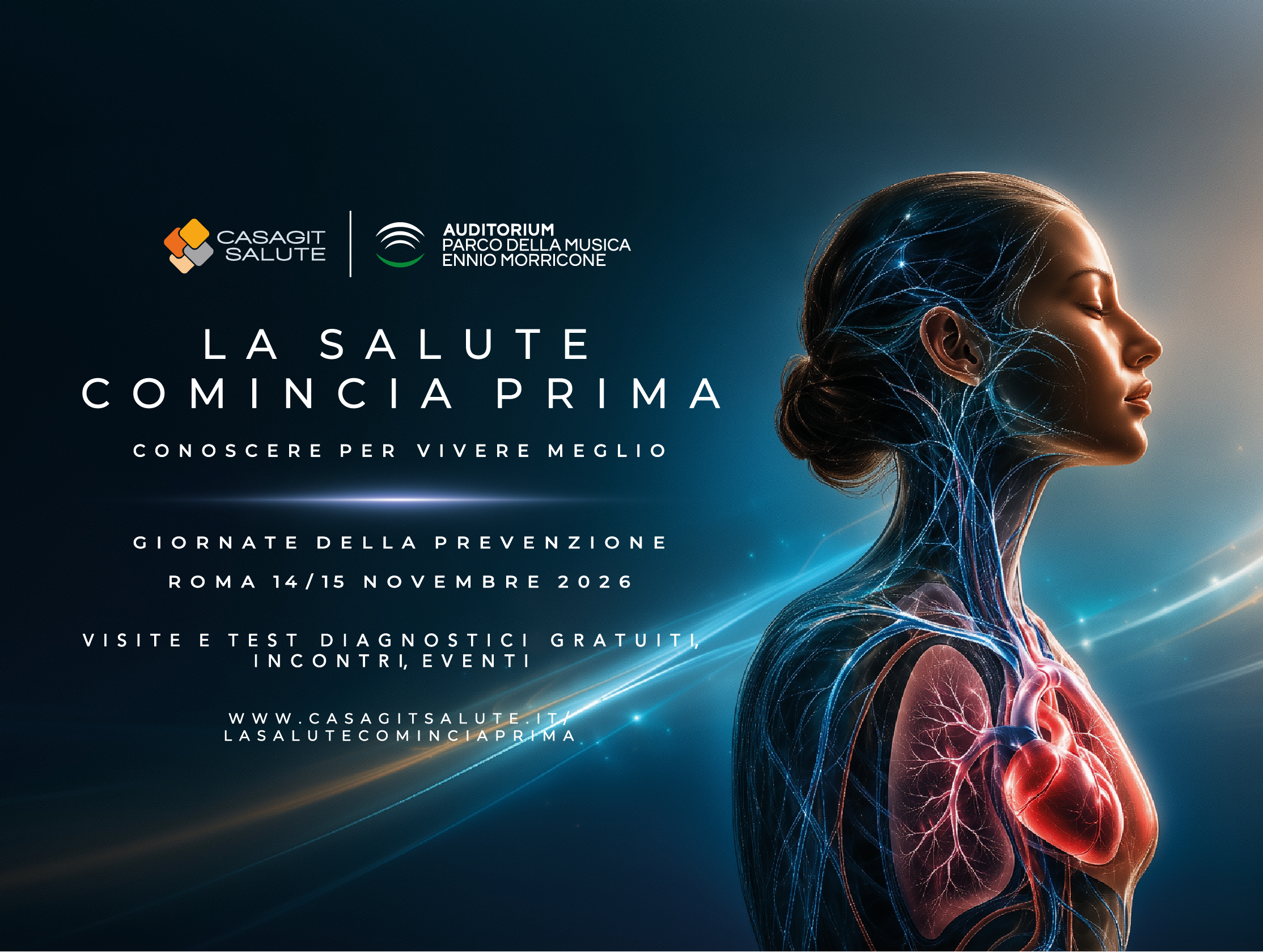 Casagit presenta “La salute comincia prima”: a novembre, a Roma, due giorni dedicati alla prevenzione con visite e test gratuiti 