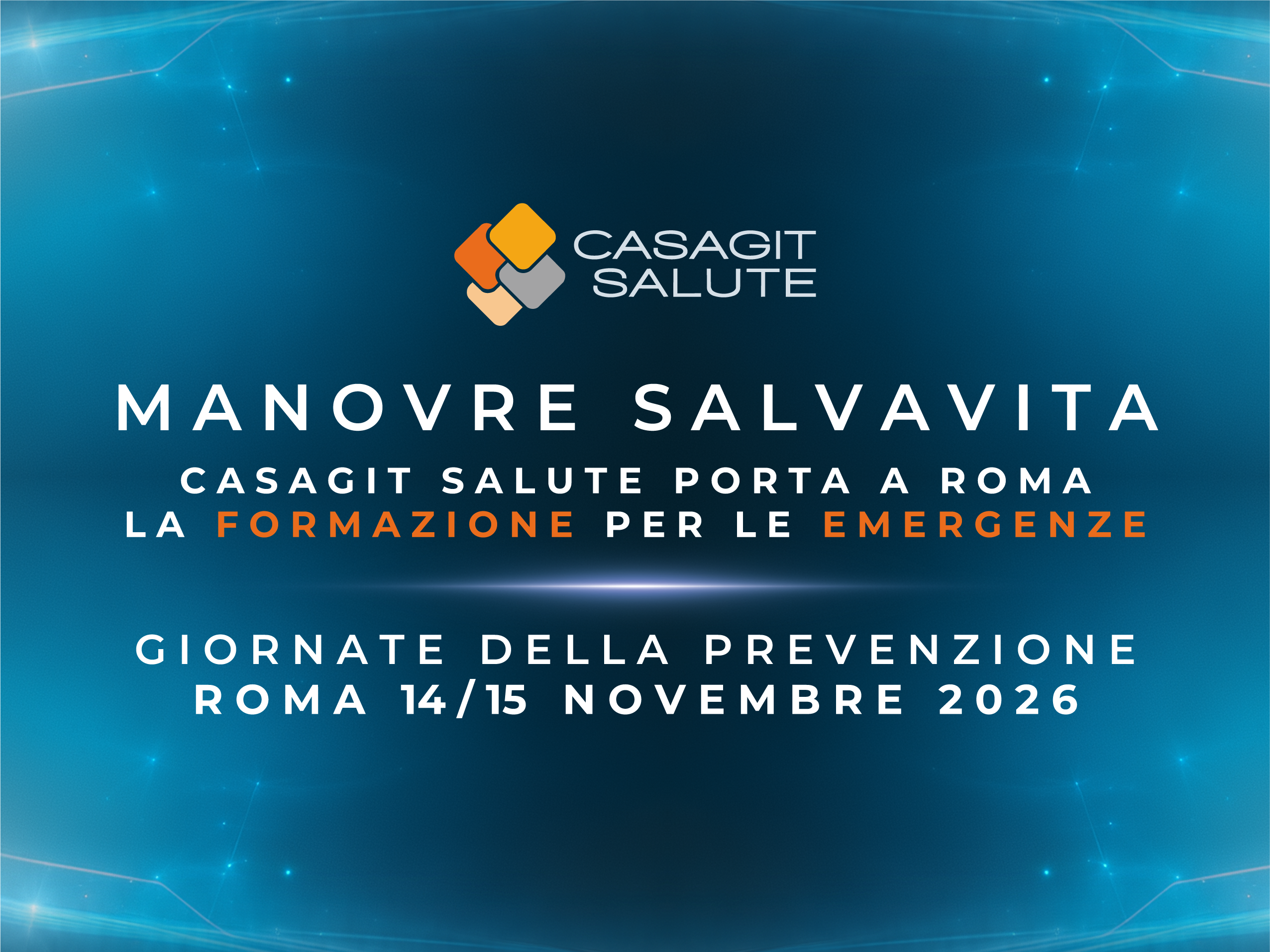 Imparare a salvare una vita: il 14 e 15 novembre a Roma due corsi gratuiti di Casagit Salute